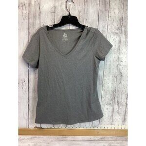 RBX Gray V-Neck Short Sleeve T-Shirt Size Medium for Women